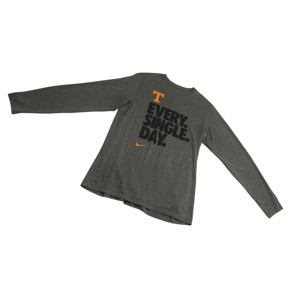 Nike Tennessee Volunteers Rocky Top Dri-FIT Long Sleeve T Shirt Gray Large